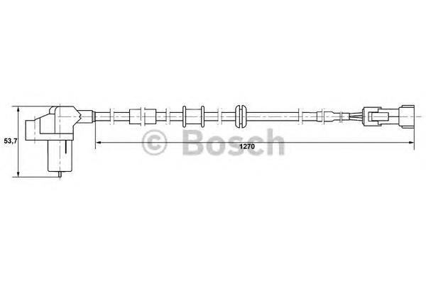 Sensor ABS delantero 0265006331 Bosch