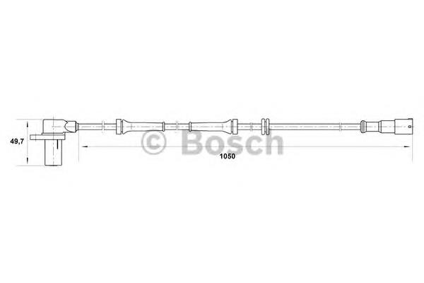 Sensor ABS delantero 0265006414 Bosch