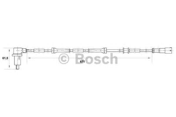 Sensor ABS trasero izquierdo 0265006386 Bosch