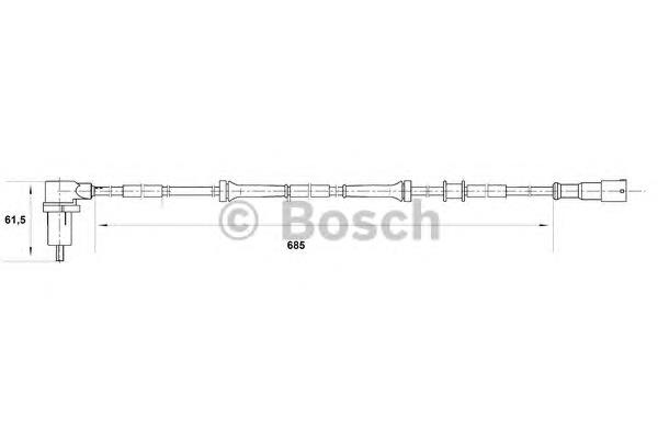 Sensor ABS trasero izquierdo 0265006400 Bosch