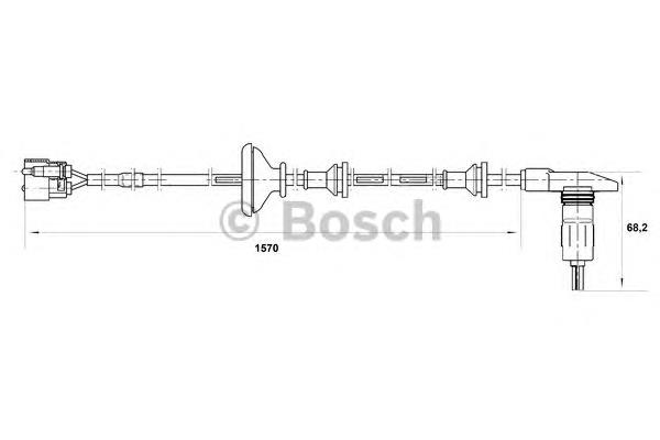 Sensor ABS delantero 0265001380 Bosch