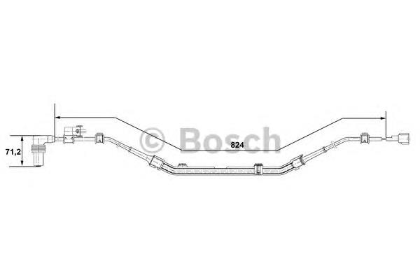 Sensor ABS trasero derecho 0265001275 Bosch