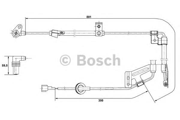 Sensor ABS delantero derecho 0265001273 Bosch