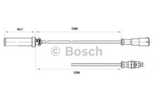 Sensor ABS, rueda trasera izquierda para MERCEDES BENZ TRUCK Vario (667)