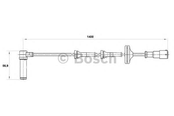 Sensor ABS delantero 0265004011 Bosch