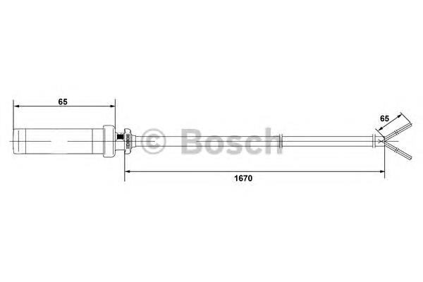 Sensor ABS trasero 0265004010 Bosch