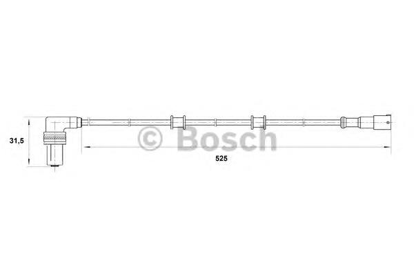 Sensor ABS delantero 0265001206 Bosch