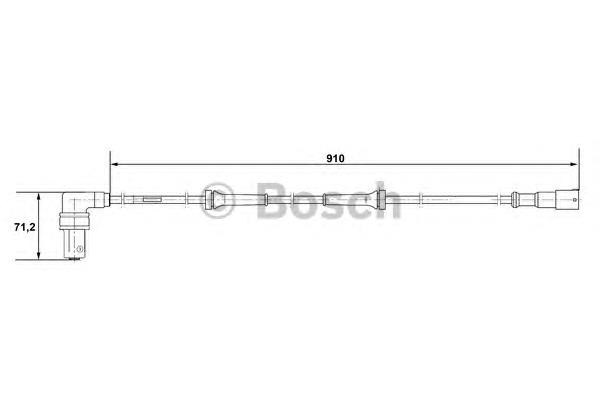 Sensor ABS delantero derecho 0265001057 Bosch
