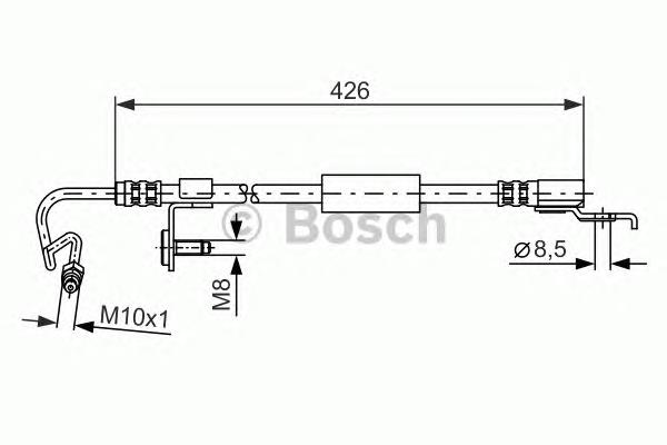 1987476623 Bosch tubo flexible de frenos trasero izquierdo