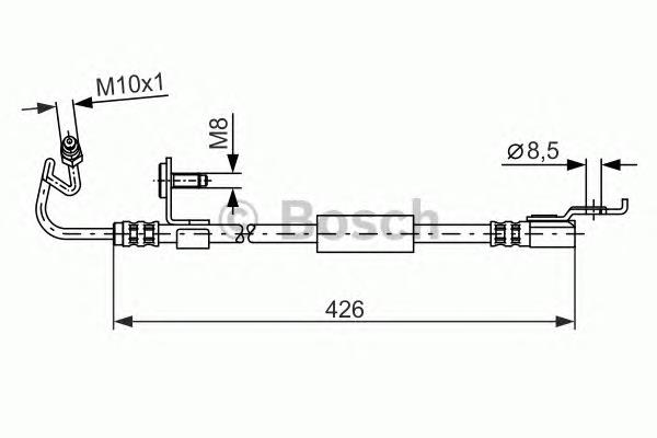 Tubo flexible de frenos trasero derecho 1987476624 Bosch