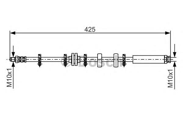 1987476636 Bosch tubo flexible de frenos delantero izquierdo