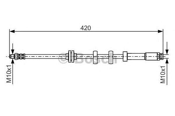 Tubo flexible de frenos delantero derecho 1987476637 Bosch