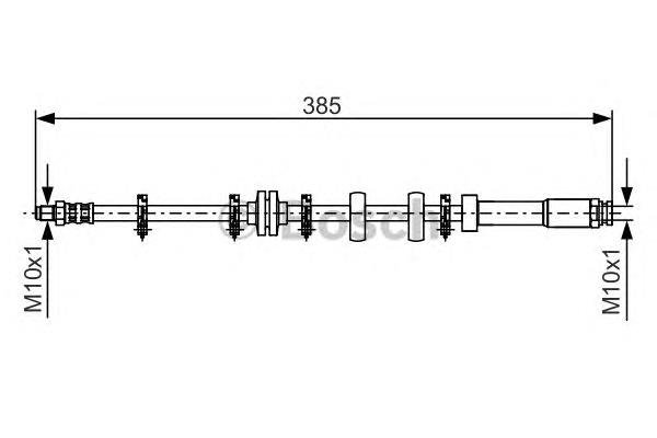 Tubo flexible de frenos delantero izquierdo 1987476634 Bosch