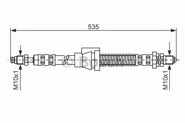 Tubo flexible de frenos delantero izquierdo 1987476604 Bosch