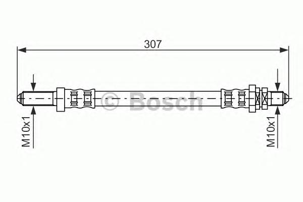 1987476613 Bosch tubo flexible de frenos trasero izquierdo