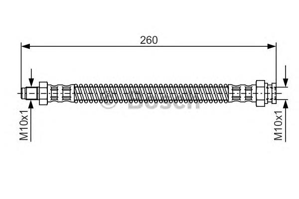 Tubo flexible de frenos trasero 1987476522 Bosch