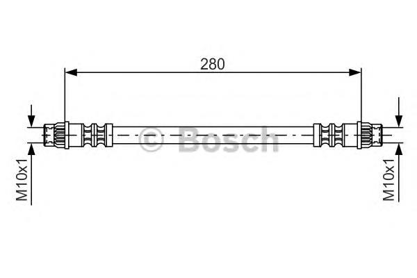 1987476517 Bosch tubo flexible de frenos trasero