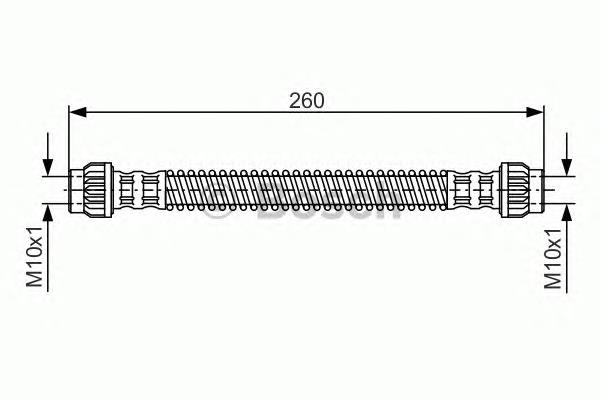 1987476869 Bosch tubo flexible de frenos trasero