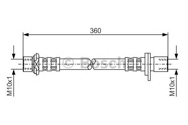 Tubo flexible de frenos trasero derecho 1987476726 Bosch