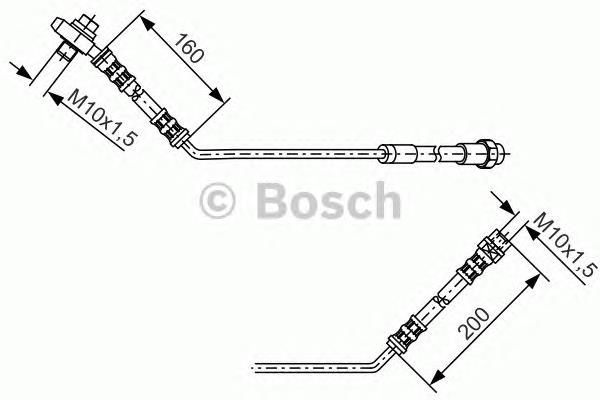 Latiguillo de freno trasero izquierdo 1987476054 Bosch
