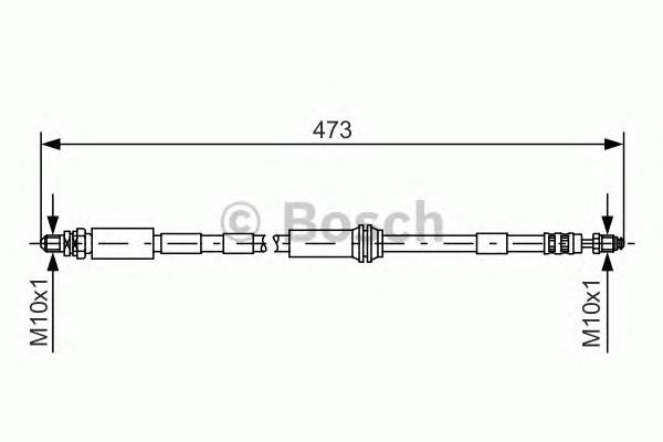 Tubo flexible de frenos delantero izquierdo 1987476066 Bosch