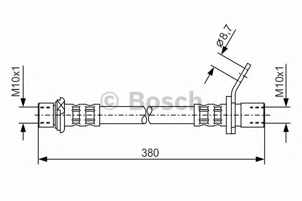 1987476162 Bosch tubo flexible de frenos trasero derecho