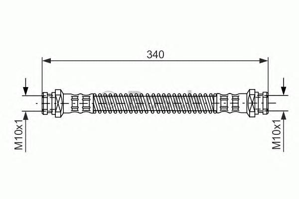 Latiguillo de freno delantero 1987476343 Bosch