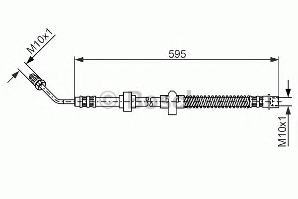 Tubo flexible de frenos trasero izquierdo 1987476372 Bosch