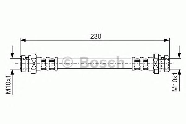 Tubo flexible de frenos trasero 1987476195 Bosch