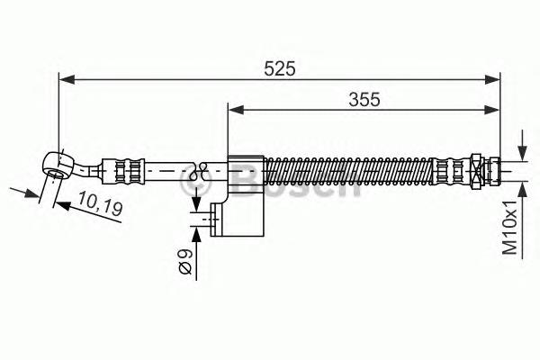 Tubo flexible de frenos delantero derecho 1987476189 Bosch