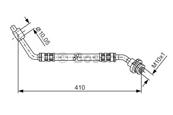 1987476197 Bosch tubo flexible de frenos delantero derecho