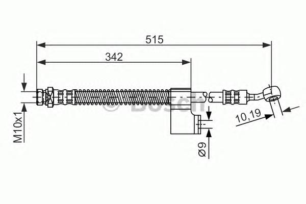 1987476236 Bosch tubo flexible de frenos delantero izquierdo