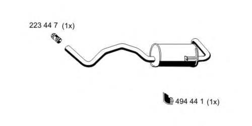 Silencioso trasero Renault (RVI) 8200189575