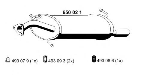 Comprar 18008 Asmet Silenciador trasero