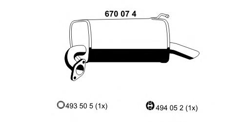 Silenciador trasero M430A231 NPS