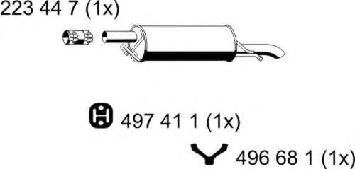 Silenciador trasero VAG 3B0253609AT precio, desde 82,76 EUR
