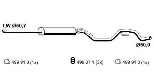 Silenciador central Bosal 292039 precio, desde 80,50 EUR