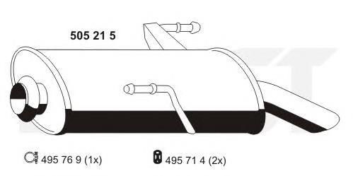 505215 Ernst silenciador posterior