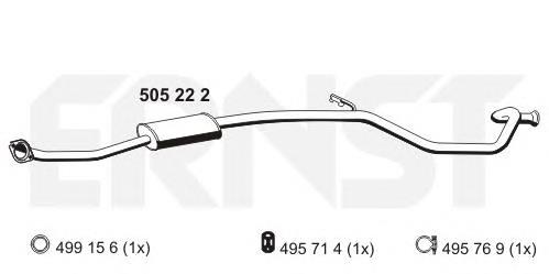 Silenciador central Peugeot/Citroen 1717CA precio, desde 84,65 EUR