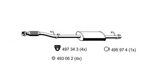 Comprar A9014901319 Mercedes Silenciador central