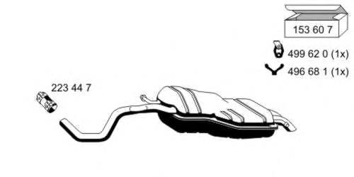 Comprar 1J6253609F VAG Silenciador trasero