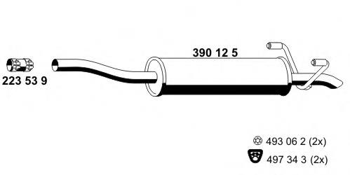 Comprar A9064901001 Mercedes Silenciador trasero