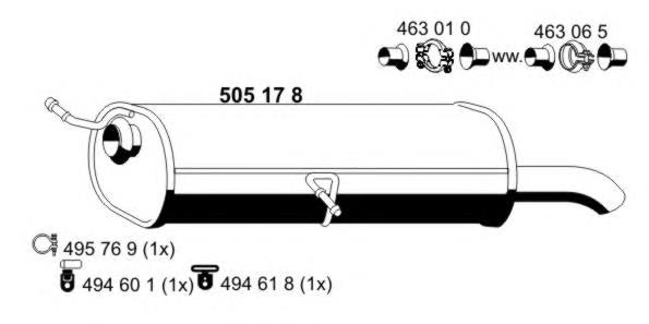 505178 Ernst silenciador posterior