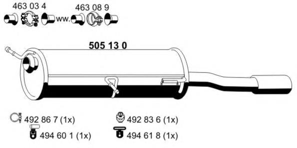 505130 Ernst silenciador posterior