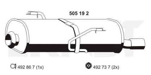 Comprar 1726VS Peugeot/Citroen Silenciador trasero