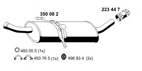 Comprar A1694901022 Mercedes Silenciador central