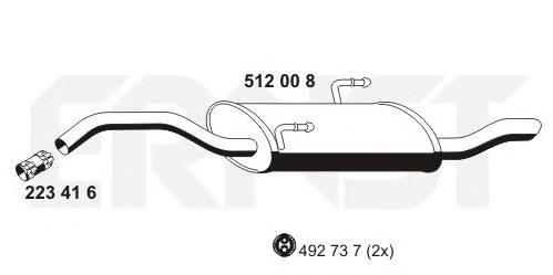 Comprar 1730L7 Peugeot/Citroen Silenciador trasero