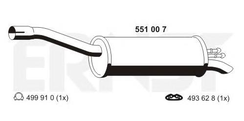 51740052 Fiat/Alfa/Lancia Silenciador trasero