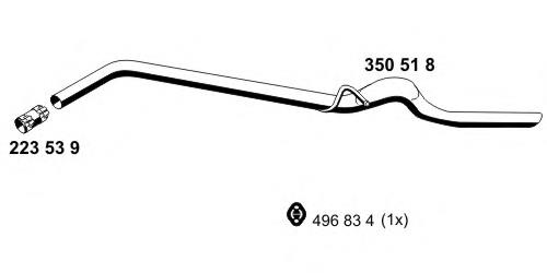 Silenciador trasero para Mercedes A  W169