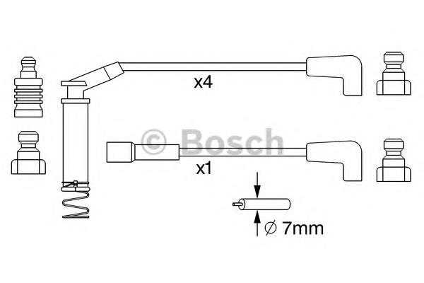 Juego de cables de encendido 0986357249 Bosch